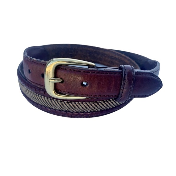 Brighton Other - Belt Brighton Camden brown double braided leather belt with Brass buckle. 5 hole